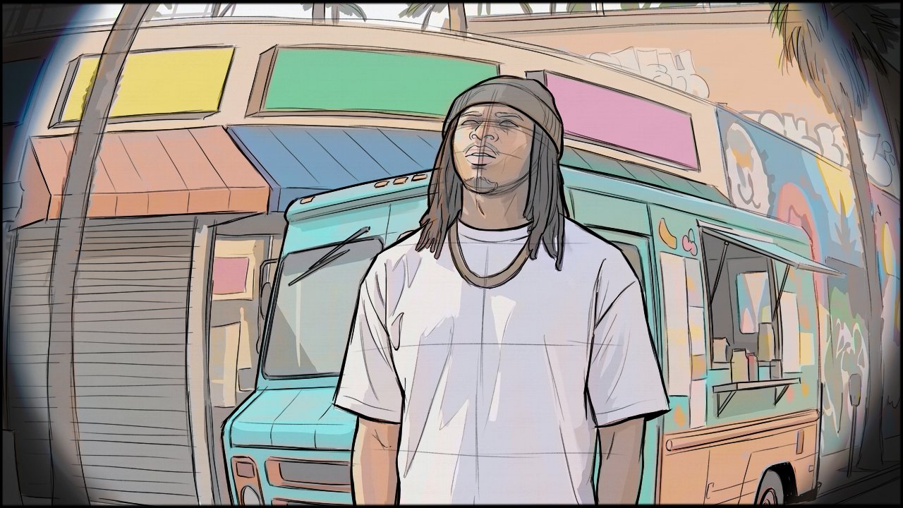 Music Video - Narrative - storyboard frame 2 by Dakota Warren